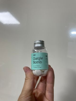 일오오오 3초 고체가글 가글밤 32정 — 5점을 준 리뷰어가 2022년 7월 올린 사용 사진