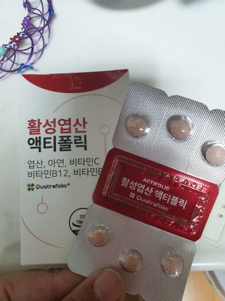 [리노브] 4세대 활성엽산 액티폴릭 270mg x 30정 — 4점을 준 리뷰어가 2022년 9월 올린 사용 사진