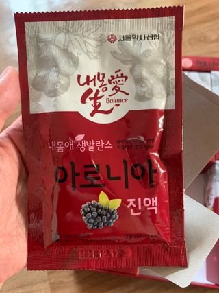서울약사신협_내몸애생발란스아로니아_70ml x 30포 — 5점을 준 리뷰어가 2021년 7월 올린 사용 사진