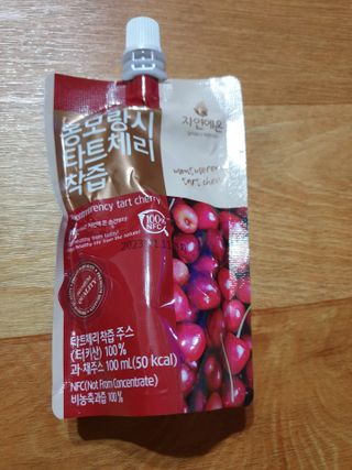 자연에온 몽모랑시 타트체리 3종 세트 구성 - 저분자콜라겐젤리, NFC 착즙주스 — 5점을 준 리뷰어가 2021년 7월 올린 사용 사진