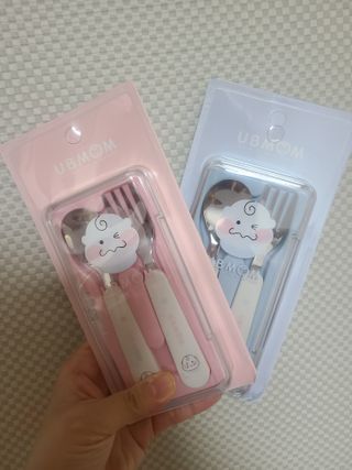 유비맘 스푼포크 케이스 세트 1+1 _컬러랜덤 발송 — 5점을 준 리뷰어가 2020년 12월 올린 사용 사진