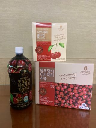 자연에온 몽모랑시 타트체리 3종 세트 구성 - 저분자콜라겐젤리, NFC 착즙주스 — 5점을 준 리뷰어가 2021년 7월 올린 사용 사진