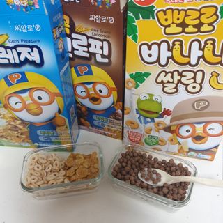 씨알푸드 뽀로로 시리얼 3종 — 5점을 준 리뷰어가 2022년 2월 올린 사용 사진