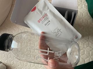 클린24시간 1BOX(5포) + 전용보틀(500ml) — 5점을 준 리뷰어가 2022년 8월 올린 사용 사진