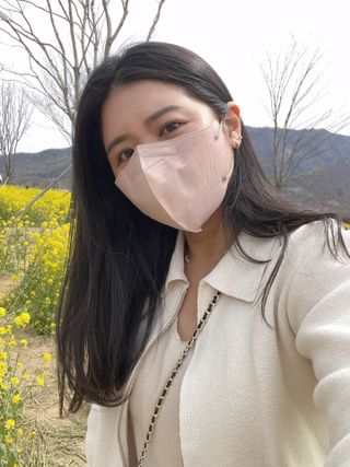 애니가드 셋업메베마스크 (대형 4컬러 + 중형 4컬러) — 5점을 준 리뷰어가 2022년 4월 올린 사용 사진