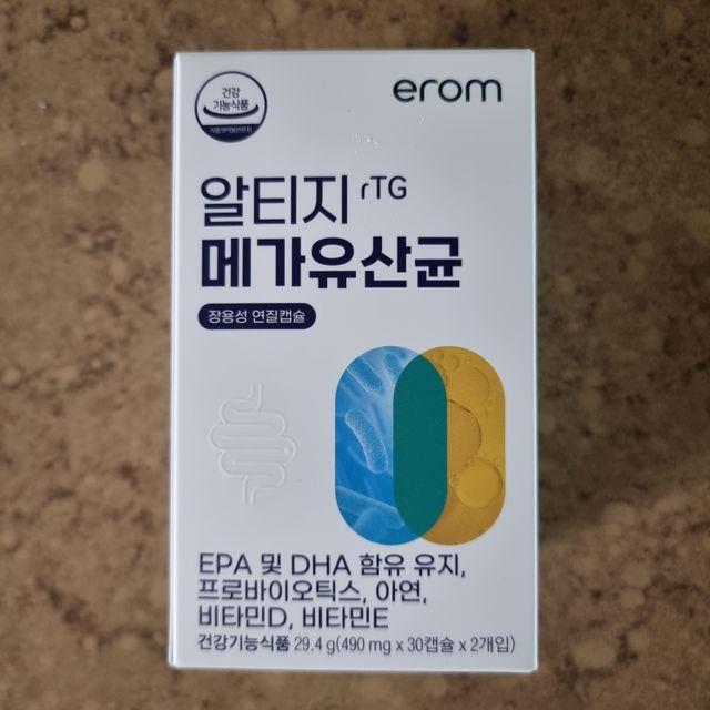 [이롬] 알티지 메가유산균 1 개월분 (490mgx30캡슐x2개입) 리뷰 사진