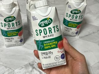 셀렉스스포츠 셀렉스 스포츠 웨이 프로틴 복숭아_ 330ml x 12팩 — 5점을 준 리뷰어가 2021년 11월 올린 사용 사진
