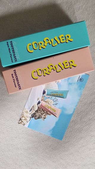 코랄리에 충치예방 고불소치약 (솔트+민트) — 3점을 준 리뷰어가 2023년 10월 올린 사용 사진