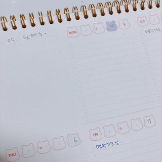 리훈 곰부 체크리스트+ 곰부 리무버블스티커 1장 — 4점을 준 리뷰어가 2021년 4월 올린 사용 사진