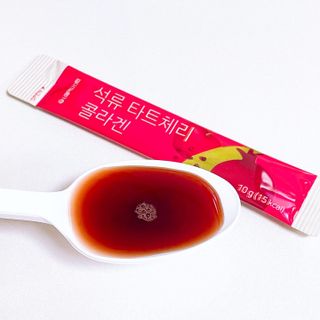 서울약사신협_석류 타트체리 콜라겐_10g x 30포 — 3.5점을 준 리뷰어가 2021년 7월 올린 사용 사진