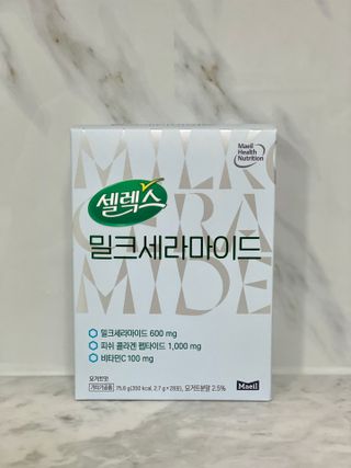 셀렉스스포츠 셀렉스 밀크세라마이드 저분자피쉬콜라겐 28포 X 1박스 — 5점을 준 리뷰어가 2021년 7월 올린 사용 사진