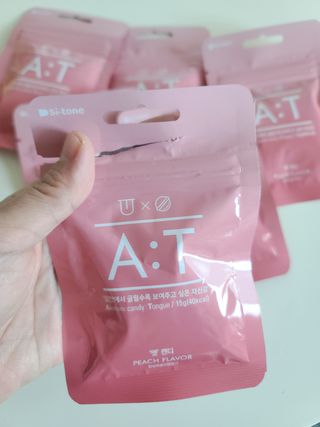 입 냄새 완화에 도움을 주는 에티켓 캔디 복숭아맛 앳캔디 — 5점을 준 리뷰어가 2020년 12월 올린 사용 사진