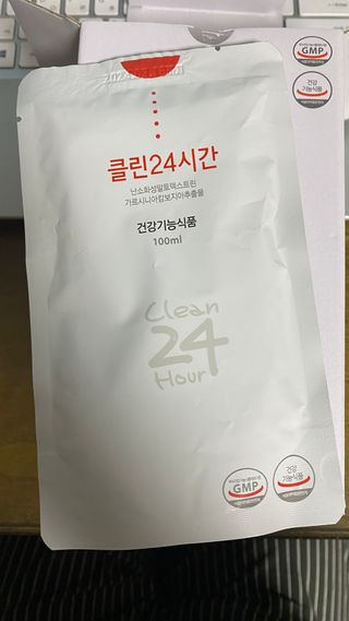 클린24시간 1BOX(5포) + 전용보틀(500ml) — 4점을 준 리뷰어가 2023년 1월 올린 사용 사진