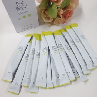 미쁨생활건강 톡쏙 깔라만시 앤 콜라겐 14포 — 5점을 준 리뷰어가 2021년 5월 올린 사용 사진