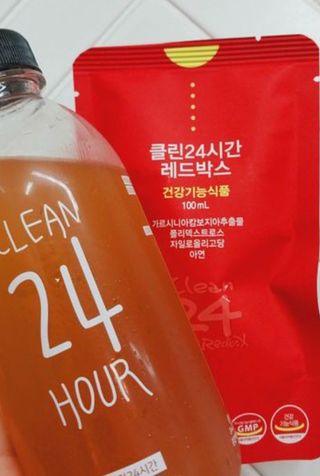 클린24시간 레드박스 1BOX(5포) + 전용보틀(500ml) — 5점을 준 리뷰어가 2024년 1월 올린 사용 사진