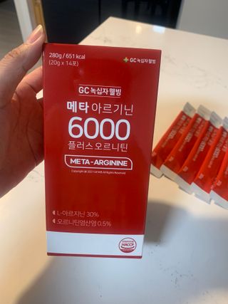 메타아르기닌 GC녹십자웰빙 메타 아르기닌 6000 플러스 오르니틴 — 4점을 준 리뷰어가 2022년 9월 올린 사용 사진