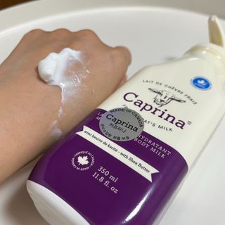 [카프리나]프레쉬 산양밀크 어메이징 바디로션 350ml (시어버터 향) — 4.5점을 준 리뷰어가 2023년 6월 올린 사용 사진