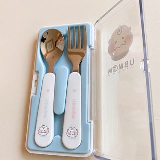 유비맘 스푼포크 케이스 세트 1+1 _컬러랜덤 발송 — 5점을 준 리뷰어가 2021년 3월 올린 사용 사진