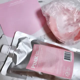 [유니프] 헤어 샤이니 핑크 컬러 트리트먼트 500g — 5점을 준 리뷰어가 2024년 4월 올린 사용 사진