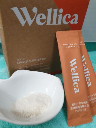 웰리카 다이어트 프로바이오틱스 — 4점을 준 리뷰어가 2021년 2월 올린 사용 사진