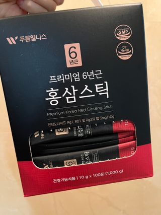 [푸름웰니스] 프리미엄 6년근 홍삼스틱 3mg x 100포 — 5점을 준 리뷰어가 2022년 2월 올린 사용 사진