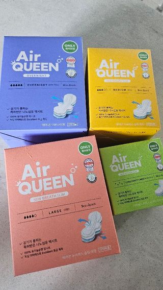 에어퀸 뉴브레스 유기농 생리대 4종 (팬티라이너 20P + 중형 10P + 대형 10P + 오버나이트 8P)_체험단 — 5점을 준 리뷰어가 2024년 8월 올린 사용 사진