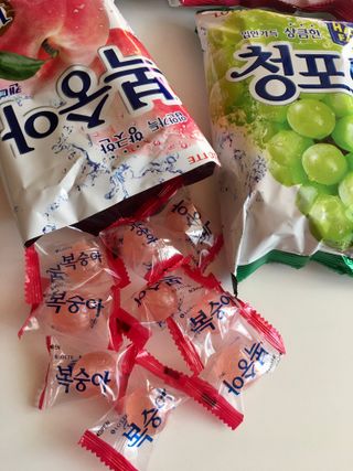 청포도캔디 복숭아캔디 — 5점을 준 리뷰어가 2022년 11월 올린 사용 사진