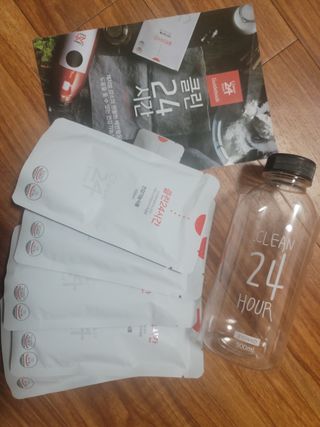 클린24시간 1BOX(5포) + 전용보틀(500ml) — 5점을 준 리뷰어가 2023년 2월 올린 사용 사진