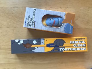 Pethroom 페스룸 PETHROOM DENTAL CARE SET 페스룸 덴탈 케어 세트 / 덴탈 클린 칫솔 + 덴탈 클린 치약 — 5점을 준 리뷰어가 2020년 12월 올린 사용 사진