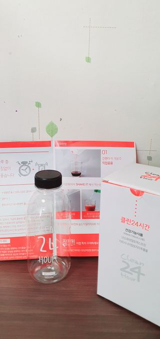 클린24시간 1BOX(5포) + 전용보틀(500ml) — 5점을 준 리뷰어가 2022년 8월 올린 사용 사진