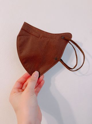 애니가드 셋업마스크 4컬러 각 10매입 [크리미베이지, 캐시미어로즈, 초콜렛브라운, 미드나잇네이비] — 3점을 준 리뷰어가 2022년 2월 올린 사용 사진