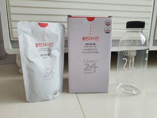클린24시간 1BOX(5포) + 전용보틀(500ml) — 5점을 준 리뷰어가 2022년 8월 올린 사용 사진
