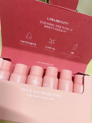 랩앤뷰티 메가 벨벳 콜라겐 12000 — 5점을 준 리뷰어가 2021년 5월 올린 사용 사진