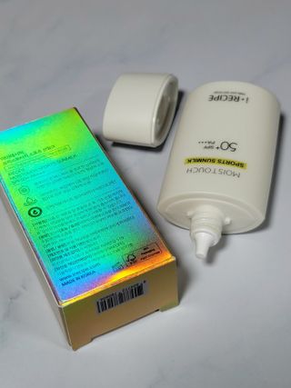 아이레시피 모이스트터치 스포츠 선밀크 50ml (SPF50+ PA+++) — 5점을 준 리뷰어가 2023년 4월 올린 사용 사진