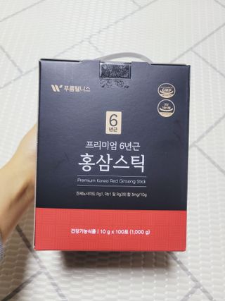 [푸름웰니스] 프리미엄 6년근 홍삼스틱 3mg x 100포 — 5점을 준 리뷰어가 2022년 3월 올린 사용 사진