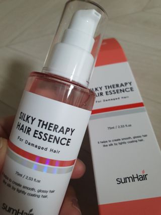 썸헤어 / SUMHAIR 썸헤어 실키 테라피 헤어 에센스 — 5점을 준 리뷰어가 2021년 4월 올린 사용 사진