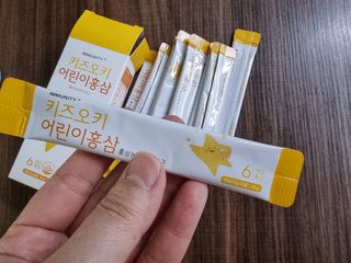 [이뮤니티플러스]우리아이 면역오키, 건강오키 _ 키즈오키 어린이홍삼 10포 1box — 5점을 준 리뷰어가 2022년 3월 올린 사용 사진