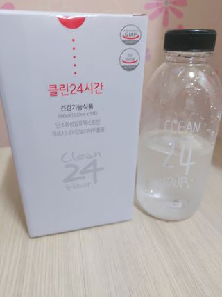 클린24시간 1BOX(5포) + 전용보틀(500ml) — 5점을 준 리뷰어가 2022년 8월 올린 사용 사진