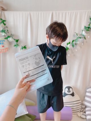 JHWORLD 스누피 마스크 정품 스누피 에어로실버 국산 빨아쓰는 3D 패션마스크 1매입 — 5점을 준 리뷰어가 2021년 9월 올린 사용 사진