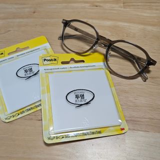 나우[3M] 포스트잇 노트 투명 메모지 30 매 (73mm x 73mm) X 2개 — 5점을 준 리뷰어가 2024년 7월 올린 사용 사진