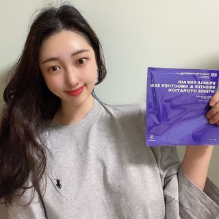101스킨 영앤리치 하이드로겔 마스크팩 — 5점을 준 리뷰어가 2021년 3월 올린 사용 사진