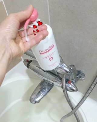 더마힐 헤어 컨디셔닝 샴푸 릴렉스 500ml — 5점을 준 리뷰어가 2021년 1월 올린 사용 사진