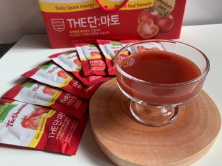 제이제이바이오 더단마토 프리미엄주스 100ml 30팩입 - 무설탕 스테비아 토마토즙 — 5점을 준 리뷰어가 2022년 1월 올린 사용 사진