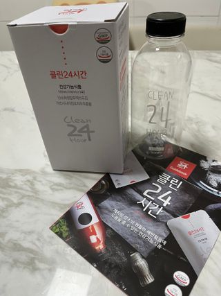 클린24시간 1BOX(5포) + 전용보틀(500ml) — 4.5점을 준 리뷰어가 2022년 8월 올린 사용 사진