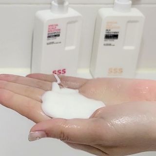 트리플에스 탈모 샴푸 580ml + 실크 트리트먼트 580ml — 5점을 준 리뷰어가 2021년 5월 올린 사용 사진
