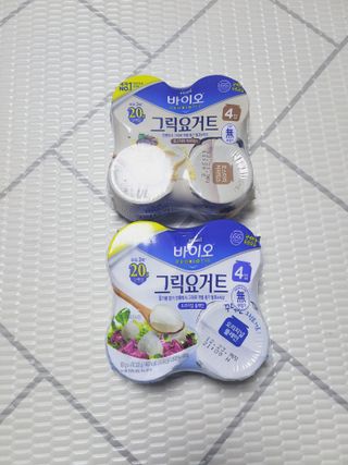매일바이오 그릭요거트 오리지널 플레인 4개, 로스터리 커피믹스 4개 — 4점을 준 리뷰어가 2021년 12월 올린 사용 사진