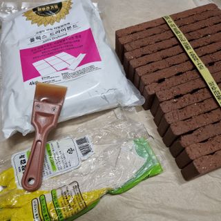 [신흥산업] 붙이는 벽돌 황토 파벽돌 230mm 45장,  욕실 인테리어 실내장식 셀프인테리어 — 5점을 준 리뷰어가 2023년 5월 올린 사용 사진
