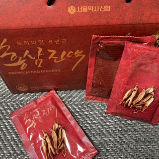 서울약사신협_프리미엄 6년근 홍삼진액_70mlx30포 — 5점을 준 리뷰어가 2021년 2월 올린 사용 사진