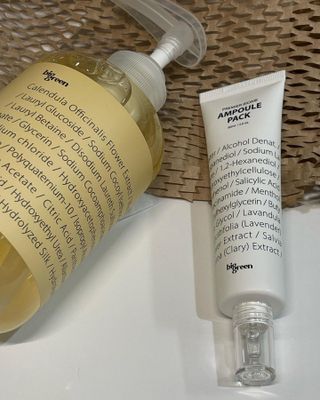 빅그린 카렌듈라(지성두피용)&시카(중건성두피용)탈모샴푸500ml-택1,빅그린 프리미어바이옴탈모앰플팩 60ml — 4점을 준 리뷰어가 2022년 12월 올린 사용 사진