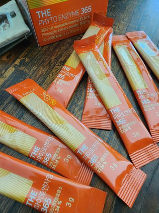 [닥터루템]맛있는 파인애플맛 과채효소 THE파이토엔자임365 1box (30포) — 4.5점을 준 리뷰어가 2022년 10월 올린 사용 사진